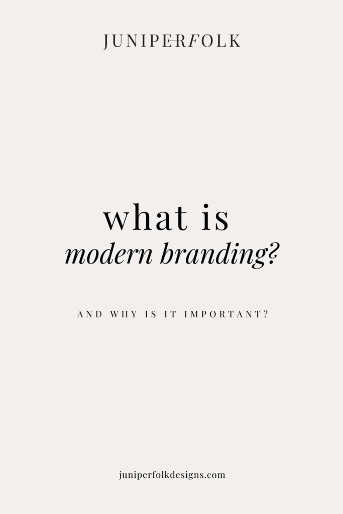modern branding description
